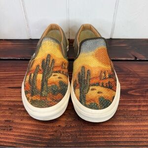 Vans Classic Slip-On Cali Tapestry Cactus Desert Sneakers Women’s
